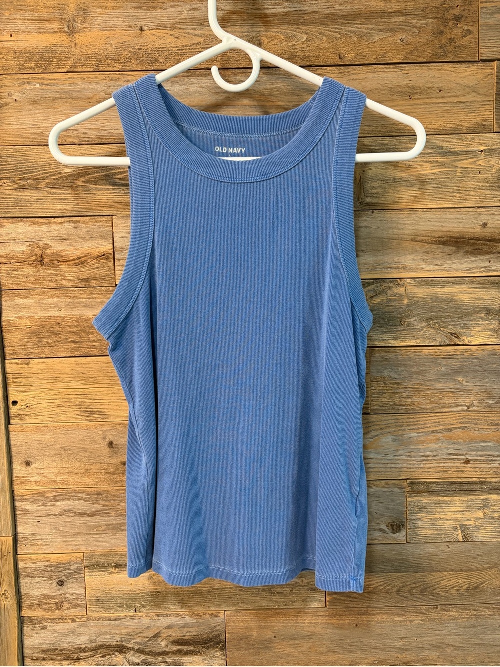 Old Navy Women's Blue Ribbed Tank Top* - size L